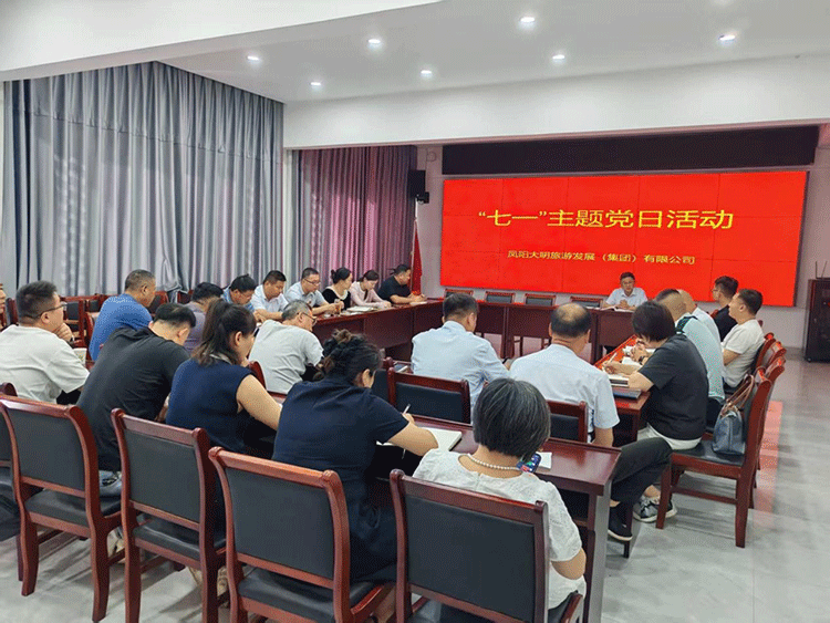 胡先雷副书记主持 凤阳大明旅游集团党支部召开“七一”主题党日活动